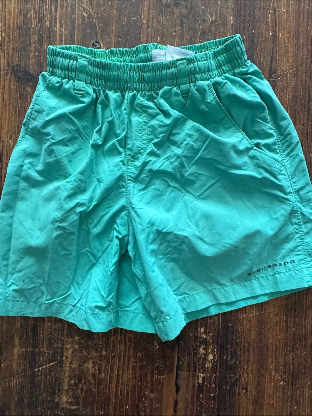 Columbia Teal Elastic-Waist Kids Shorts